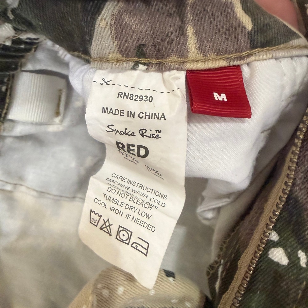 Smoke Rise Red Camo Cargo Pants Women's Size M Flare Leg Graphic Print Like New! - Picture 3 of 16